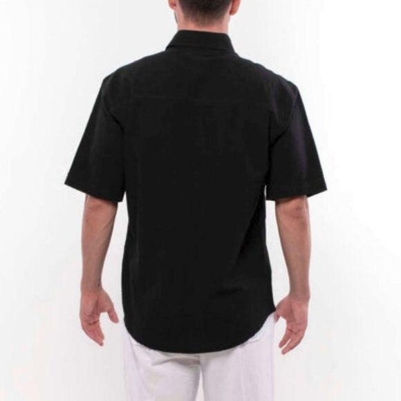 Mr Buho Black Cotton Tuck Work Button Down Michell Shirt - Picture 4 of 15